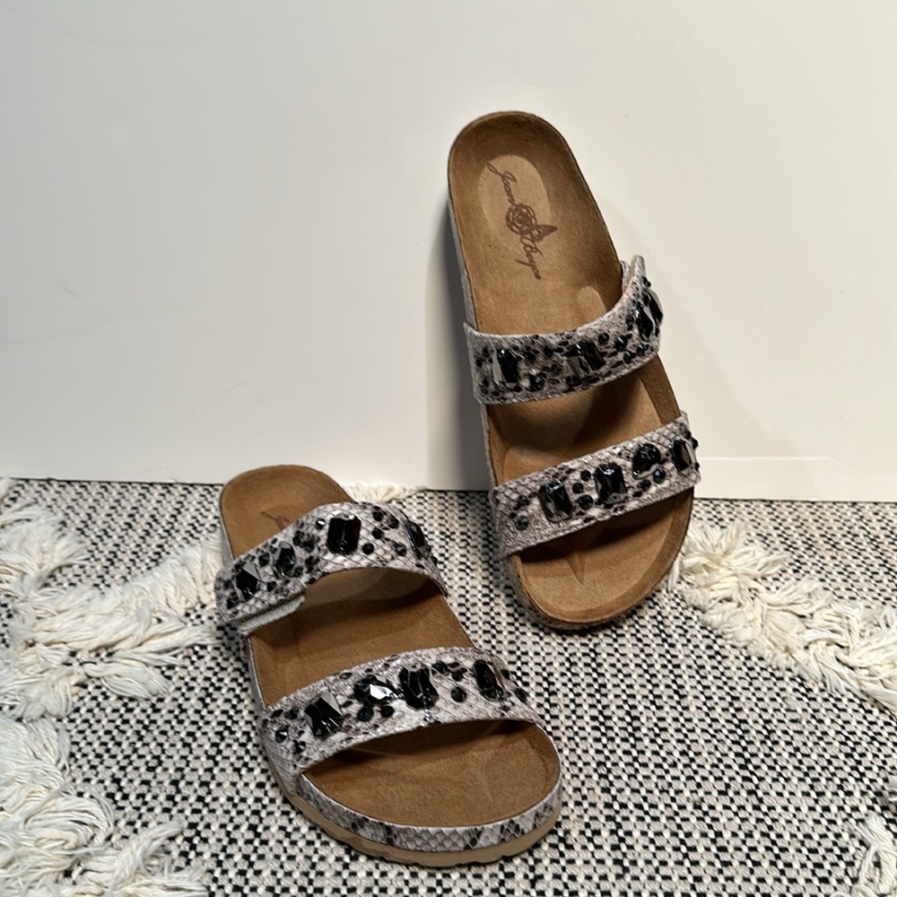 Joan Boyce Strappy Sandals With Jewels